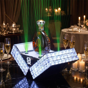 Exhibidor de Licores con Pedrería y Luces LED Láser para Clubes, Bares y Discotecas, para Presentación de Botellas de Vino y Champán, Servicio VIP - Product Image 1