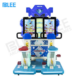 Machine de <span class=keywords><strong>jeu</strong></span> de course à vélo pour enfants, <span class=keywords><strong>jeu</strong></span> de <span class=keywords><strong>simulation</strong></span> de vélo à pédales, <span class=keywords><strong>jeu</strong></span> de sport d'arcade intérieur à pièces, 2 joueurs - Product Image 2