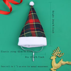 بندانات كلاب مخصصة بالجملة كبيرة الحجم من القطن لحفلات عيد الميلاد، بندانات كلاب مثلثة الشكل مزدوجة الطبقات بنقشة مربعات - Product Image 4