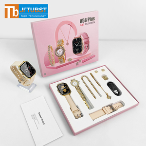 Reloj inteligente A58Plus para <span class=keywords><strong>mujer</strong></span> de lujo para <span class=keywords><strong>mujer</strong></span> 2024 2025 pulsera inteligente 7 en 1 10 11 en 1 A58 Plus Ak62 reloj inteligente <span class=keywords><strong>dorado</strong></span> - Product Image 1