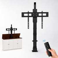 Support de télévision motorisé en acier robuste intelligent pour téléviseurs de 32 à 75 pouces, pour montage sur armoire, garantie de 2 ans, télécommande RF, capacité de charge de 60 kg