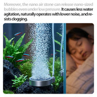 Diffuseur d'air à bulles ultra-fines de 5 cm pour aquarium avec valve anti-retour et ventouse – Aérateur durable et silencieux pour aquarium