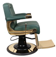 Chaise de barbier hydraulique brun or antique pour homme avec siège confortable et cadre en aluminium pour salon de coiffure