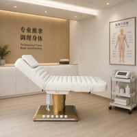 Table de massage électrique à 3 moteurs, base en métal, capacité de charge de 200 kg, télécommande, hauteur réglable, Tuina, physiothérapie, SPA, salon
