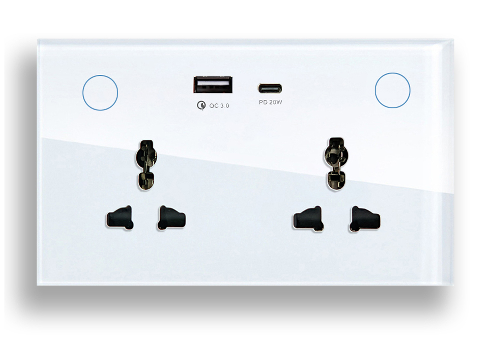 Smart Home Automatic Dual Smart Socket with USB & USB-C Electricity ...