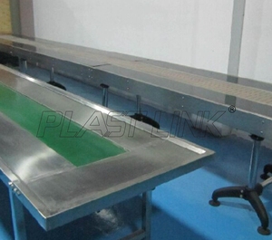 Sistema di Trasporto a Nastro Mini di Alta Qualità, Linea Automatica con Nastro in PVC Verde a Velocità Regolabile in Acciaio Inox - Product Image 2