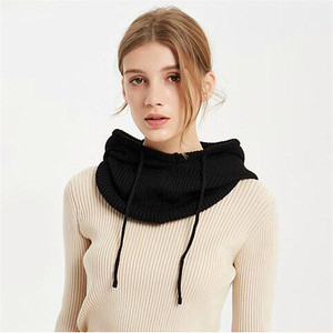 <span class=keywords><strong>Cagoule</strong></span> à la mode cordon de serrage fou chapeaux serré tricoté tête couvrant les femmes musulmanes Hijab tricoté chapeau - Product Image 3