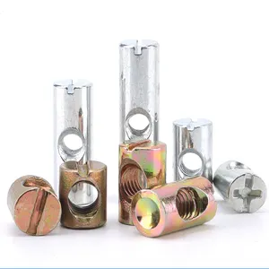 Hammer Nut Hammer Head Nut Slotted Horizontal Hole Nut Furniture Bookcase Bed Screw Hardware 2-in-1 Connection Accessories