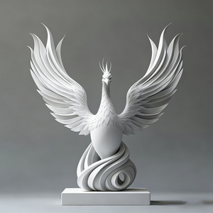 Scultura Personalizzata di <span class=keywords><strong>Fenice</strong></span> in Fibra di Vetro, Resistente alla Corrosione, Colori Personalizzabili, Grande Statua da Esterno, Decorazione Festiva, Animale - Product Image 1