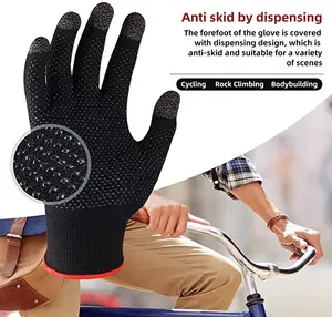 Gants de jeu Anti-transpiration respirant tactile doigt pour très sensible nano-argent matériau à pois paume gants antidérapants