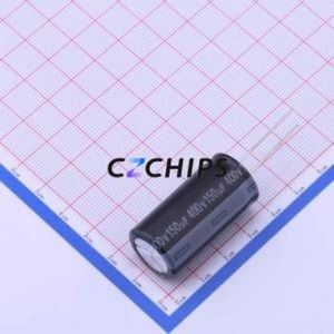 Condensateur électrolytique en aluminium ERH2GM151M35OT à montage traversant, composant à montage traversant THT, D18xL35mm 150uF 20% 400V 7.5mm - Product Image 2