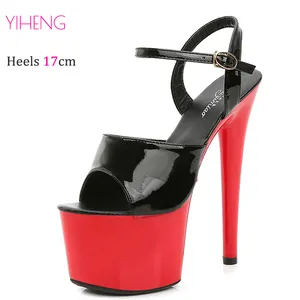 New Red Pole Dance Shoes Women 17 CM Sexy Stripper High Heels Show Sandals Party Club Platform High-heeled Wedding Shoes