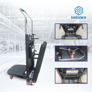 Carretilla Eléctrica Plegable para Subir Escaleras con Capacidad de Carga de 150-400 kg, Construcción Metálica Portátil para el Transporte de Objetos Pesados - Product Image 3