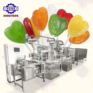Sinofude confectionery products manufacture Round sandwich lollipop making machine with automatic