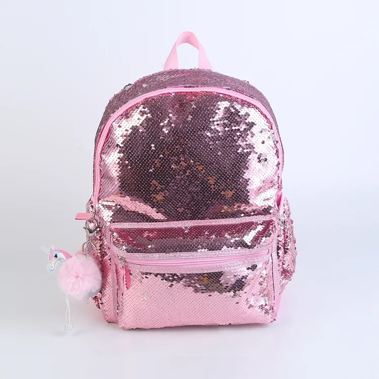 Рюкзак с блестками, волшебный двусторонний школьный рюкзак Lantejoulas с блестящими блестками, легкий школьный рюкзак для девочек