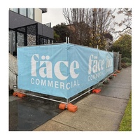 500 COVERS DE BARRIÈRE POUR BARRICADES IMPRIMÉS SUR MESURE, EN MAILLE PVC VINYLE, POUR LA GESTION DES FLOCS DE PERSONNES ET CLÔTURES HERAS