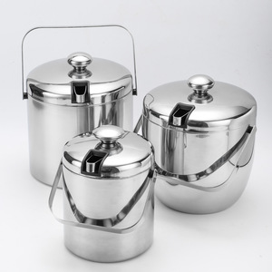 Cubo de Hielo de Acero Inoxidable 304, Cubo de Hielo Recto de Doble Capa Engrosado con Tapa, Cubo de Hielo para Vino Tinto para Bar KTV, Cubo Enfriador - Product Image 3