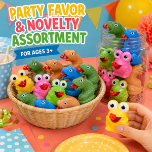 Jouets à presser enroulables, figurines d'animaux variées (dinosaures et grenouilles) pour cadeaux de fête et programmes de cadeaux originaux - Product Image 5