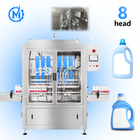 Machine de remplissage automatique électrique à 8 têtes de haute précision 2000-2400 BPH pour liquides (détergent, lotion, shampoing)