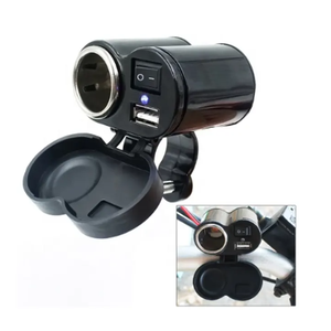 ATV Motorrad Modifikation wasserdicht USB 2.1A Handy-Ladegerät kann Zigaretten anzünder Steckdose 2-in-1 Adapter-Kit - Product Image 1