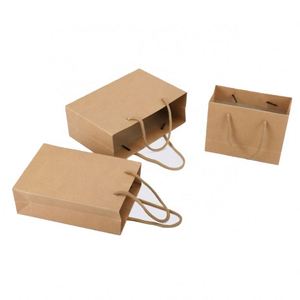 Custom Logo Printing Biodegradable Recycled Gift Grocery <b>Brown</b> Take Away Shopping Food Packaging Kraft <b>Paper</b> <b>Bag</b> with Handles - Product Image 3