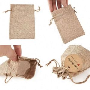 ถุงผ้ากระสอบป่านขนาดเล็กพิมพ์ลายตามสั่ง พร้อมโลโก้ - Product Image 5