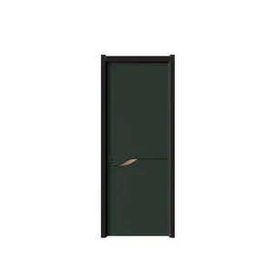 Yeni basit modern siyah karbon kristal kapı paneli, iç ahşap kapı, çin üretici sıfır kakma X-001