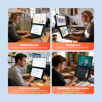 Extenseur d'écran d'ordinateur portable 15,6 pouces, ultra-léger et fin, double moniteur avec écran IPS FHD 1080p, plug-and-play, moniteur portable compatible avec les ordinateurs portables