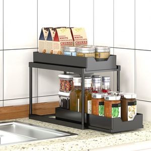 Panier en plastique Ly141, très vendu, idéal pour organiser les ustensiles dans l'armoire, organisateur de cuisine, rangement - Product Image 4