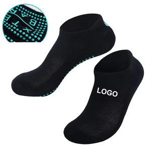 Unisex Pilates Socks Ankle Mesh Breathable – Grip Anti-Slip Yoga Socks <b>Cushion</b> Terry Sports Socks for Men Women - Product Image 1