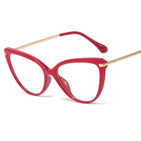Lunettes de soleil rétro œil de chat pour femmes, monture de lunettes de marque de luxe, lunettes de créateur, lunettes œil de chat transparentes, lunettes pour femmes