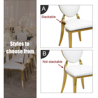 Chaise de banquet moderne de luxe en acier inoxydable, durable et empilable, pour salon, mariages, événements, fêtes, restaurants, hôtels, salles de banquet