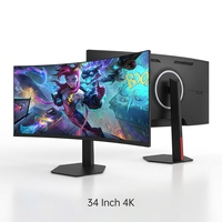 Monitor Curvo de 34 Pulgadas con Alta Frecuencia de Actualización de 165Hz, 4K UHD, 1ms, IPS, HDMI, Pantalla para PC, Ideal para Cibercafés VIP Premium, Venta al Por Mayor