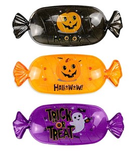 Bandejas de plástico con forma de caramelo para Halloween, bandeja decorativa para comida, decoración del hogar, calabaza, araña fantasma - Product Image 1