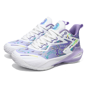 Zapatillas <span class=keywords><strong>de</strong></span> Baloncesto con Parte Superior <span class=keywords><strong>de</strong></span> Malla Transpirable, Amortiguadoras, Antideslizantes, con Estampado <span class=keywords><strong>de</strong></span> Grafiti, para Entrenamiento Deportivo en Interiores y Exteriores - Product Image 5