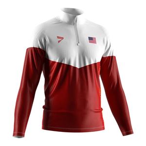 Sudadera de invierno personalizada de fábrica, holgada, informal, con cuello alto, estilo lucha libre, con cremallera de un cuarto, bordado tipo toalla, tipo jersey. - Product Image 3