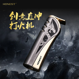 ไฟแช็คเติมแก๊สได้ ทนลม รุ่น Honest Blue Flame Direct Fire  ตัวโลหะ พร้อมถังแก๊สมองเห็นได้ เหมาะสำหรับเป็นของขวัญ - Product Image 3