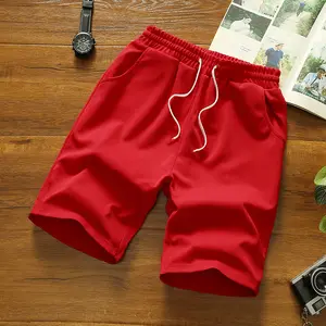 Pantaloncini da spiaggia estivi da uomo alla moda personalizzati pantaloncini da jogging traspiranti da uomo in tessuto con stampa pantaloncini da bagno di colore personalizzato