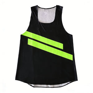 Débardeur de course unisexe à séchage rapide, respirant, avec logo personnalisé, sans coutures, élastique et coloré pour fitness et marathon - Product Image 3