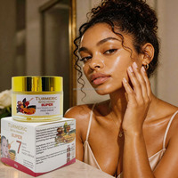 Crème visage éclaircissante au curcuma et au miel OEM, corrige le teint inégal, lisse les ridules, améliore l'élasticité de la peau, réduit l'acné et les éruptions cutanées.