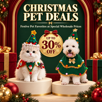 Bavoirs et chapeaux décoratifs de Noël pour animaux de compagnie (chats et chiens) – Style Instagram – Cadeaux de fêtes – Vente en gros directe usine