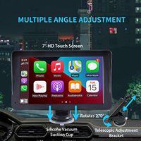 Pantalla táctil inteligente universal de 7 pulgadas, inalámbrico, portátil, Carplay, Android, reproductor de CD, cámara de respaldo, reproductor de CD