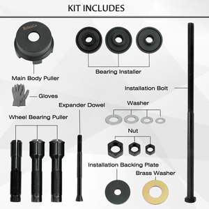 11 pièces Kit d'outils d'extraction d'installation de retrait de roulement de roue pour motos <span class=keywords><strong>Harley</strong></span> <span class=keywords><strong>Davidson</strong></span> et roulements de 0.75 \ "1 \" 25mm pour voitures BMW - Product Image 2