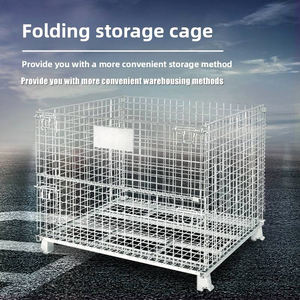 กรงตาข่ายเหล็กแบบพับได้พร้อมดีไซน์พับได้สำหรับเก็บในคลังสินค้า - Product Image 2