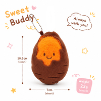 Porte-clés en peluche patate douce rôtie mignonne, design anime doux, poupée suspendue, pendentif pour sac à dos, cadeau