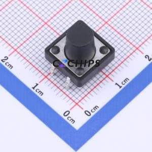 TSF001A10526A Tactile Switch DIP-4P,12x12mm Switch Round Button 2.6N Through Hole 12mm - Product Image 1
