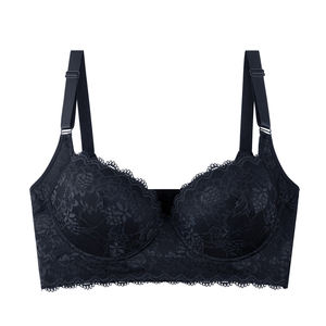 Lencería de talla grande con copas finas, ropa interior sexy para mujer, accesorio para realzar el busto, sujetador de encaje para ajustar y dar forma al <span class=keywords><strong>pecho</strong></span>, en stock. - Product Image 5