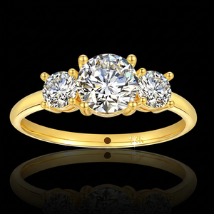 มินิ 7 มอยส์ซาไนต์เพชรแท้ ทอง 14K แหวนหมั้น แหวนแต่งงาน เครื่องประดับชั้นดีสำหรับผู้หญิง - Product Image 2