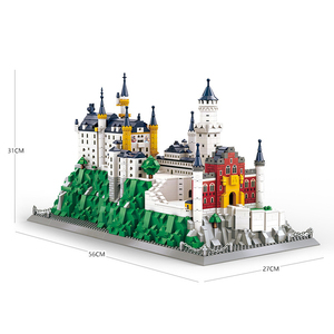 Castillo de <span class=keywords><strong>Neuschwanstein</strong></span> de <span class=keywords><strong>Baviera</strong></span>, Alemania - Edificio Emblemático Mundial, Bloques de Construcción de Plástico ABS con Partículas Pequeñas, Juguete Educativo - Product Image 6