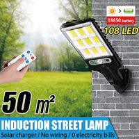 ALECTER 8W Lampes solaires à capteur en silicium monocristallin Blanc 6500K Extérieur IP65 Étanche Télécommande intelligente Jardin